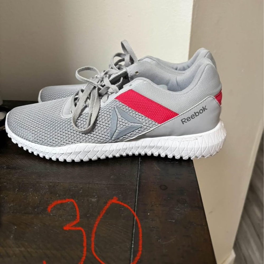 Reebok Gray and Pink Sneakers